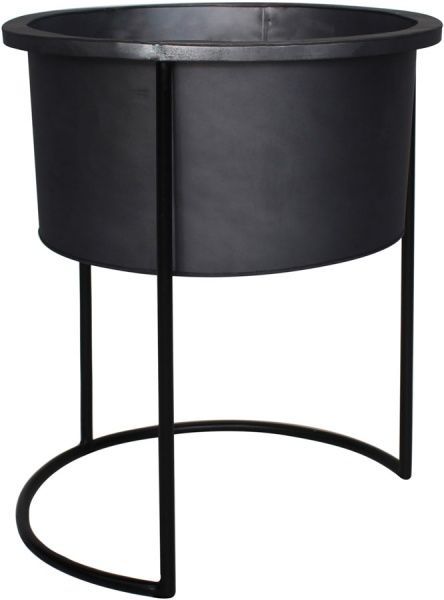 Кашпо Engard ME-07 на металевій підставці круглий 32 л чорний 