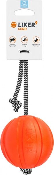 Мячик Liker Корд на шнурке 9 см