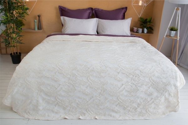 Покривало Porto 240x260 см Billerbeck кремовий/з візерунком 