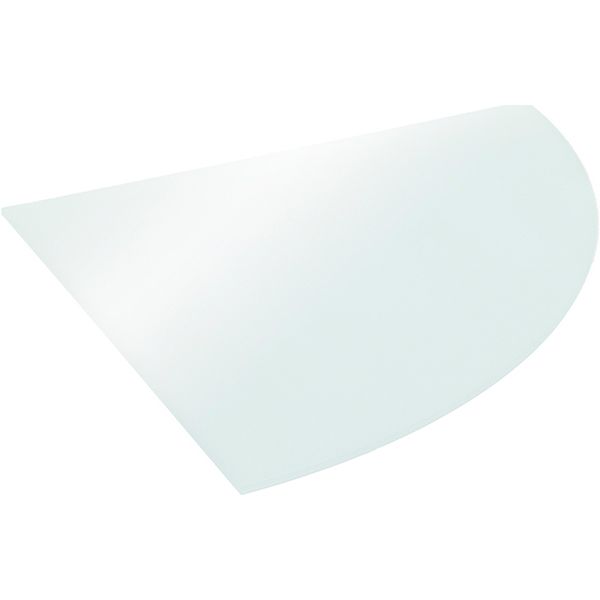 Полка стеклянная радиусная 350x350 мм серый металлик 