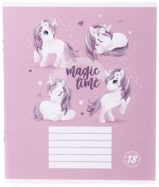 Тетрадь школьная Unicorn 18 листов линия Nota Bene