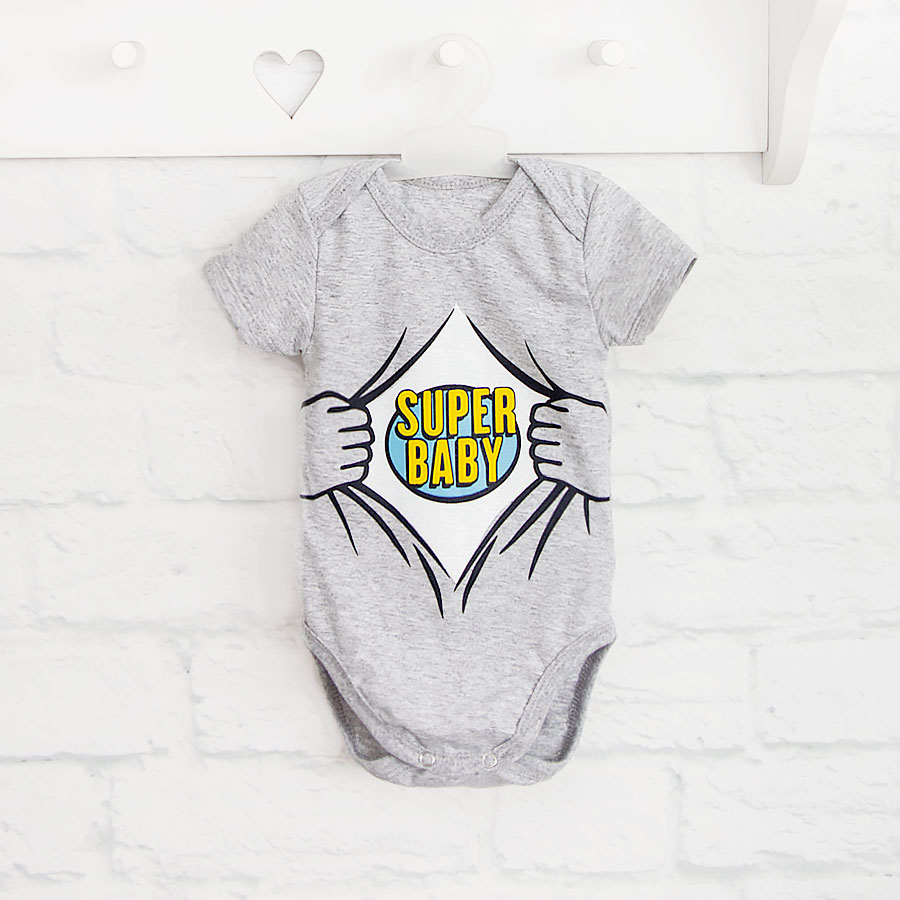 Боді дитяче унісекс Blanka Супер бейбі р.74-80 сірий 110496