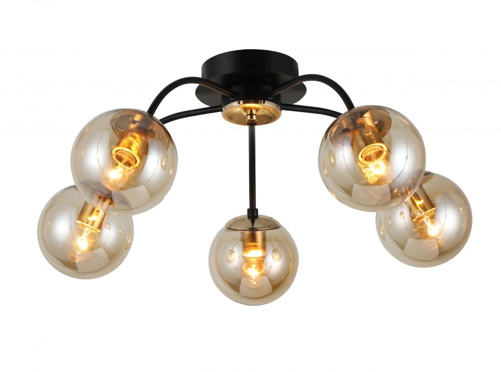 Люстра потолочная Sensio Bordo 5x40 Вт E27 черный LS-35818/5BG-E2740W