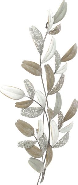 Декор настенный Веточка 46x90 см серебряный 
