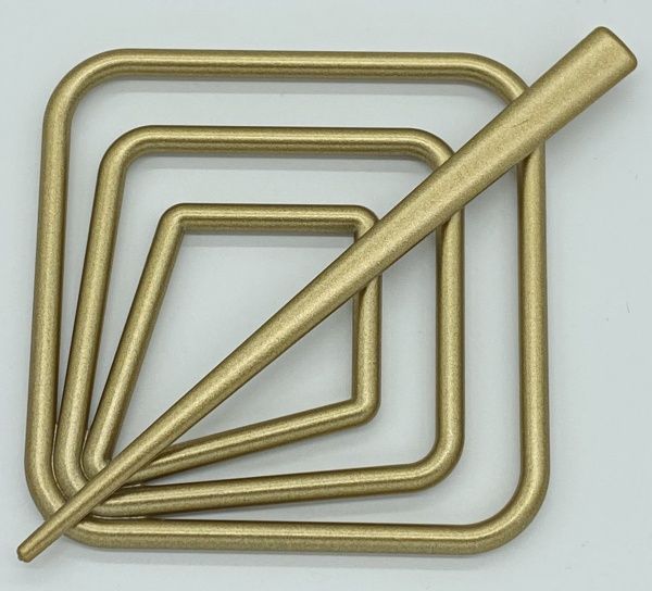 Заколка Квадрат 85х85 мм антик светлый В0001-5 MISLT