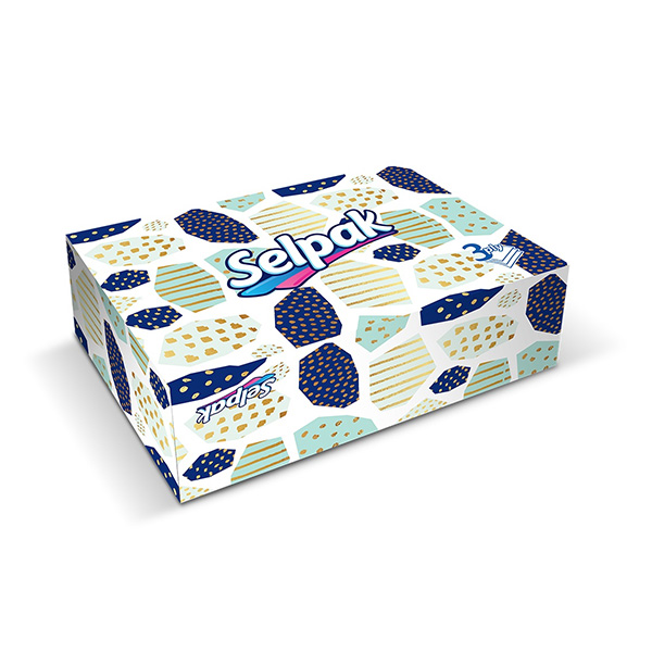 Салфетки гигиенические в коробке Selpak Мини 70 шт.