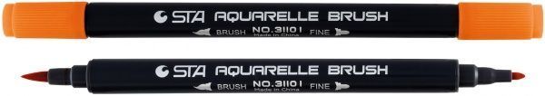 Маркер акварельний STA 3110 I 2-3 мм STA3110I-8 яскраво-червоний 