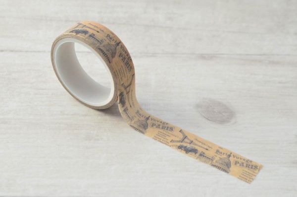 Лента бумажная самоклеющаяся Романтический Париж 1.5см * 5м 740559 