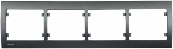 Рамка чотиримісна Siemens IRIS горизонтальна сталь нептун G-S18004-AN