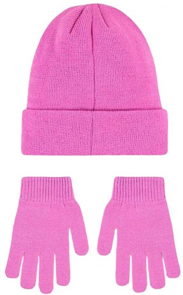 Комплект шапка+перчатки Nike CLUB BEANIE/GLOVE SET 9A2961-AFN р.one size розовый