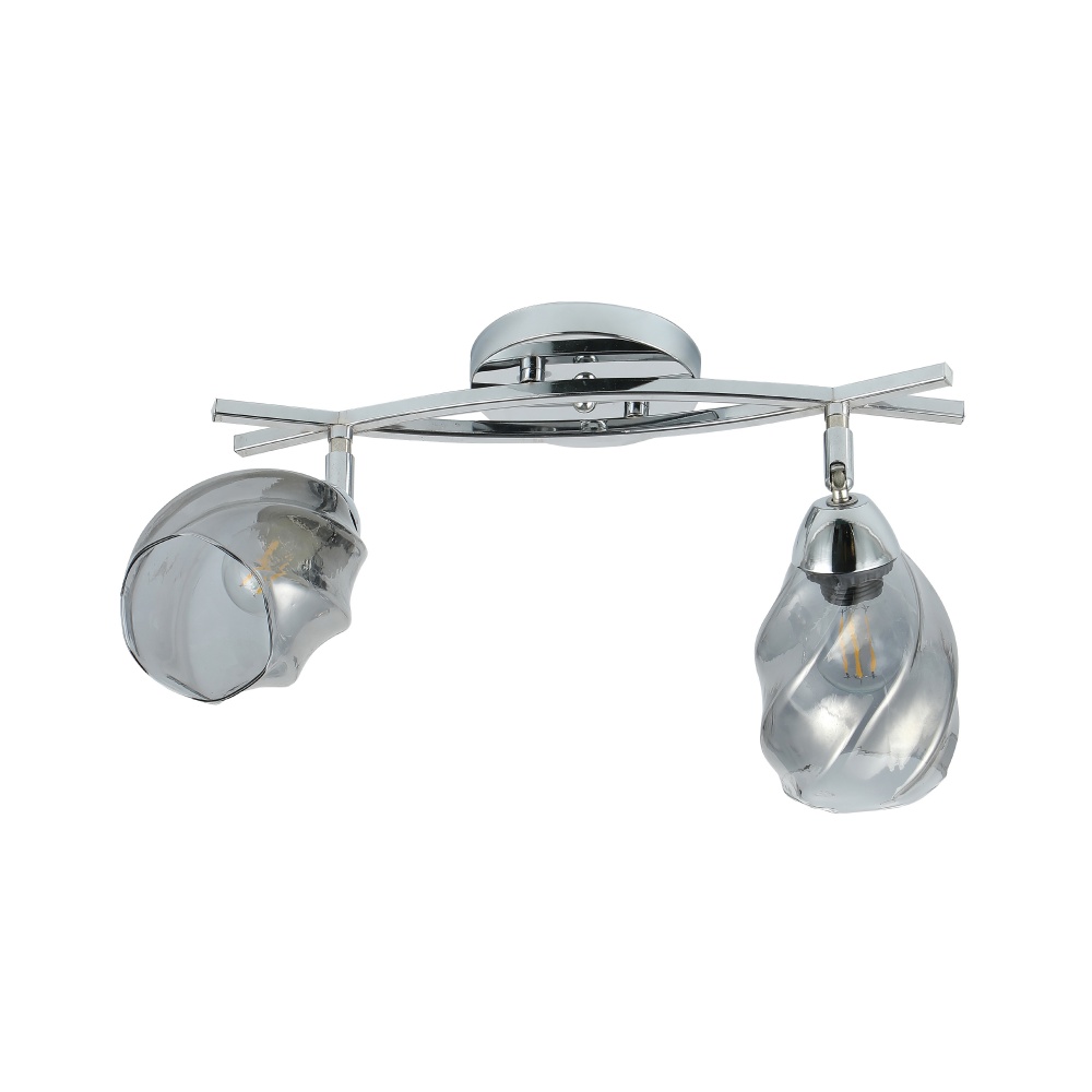Люстра Miorro Ideale металл/стекло 2x40 Вт E27 хром 51-311-057