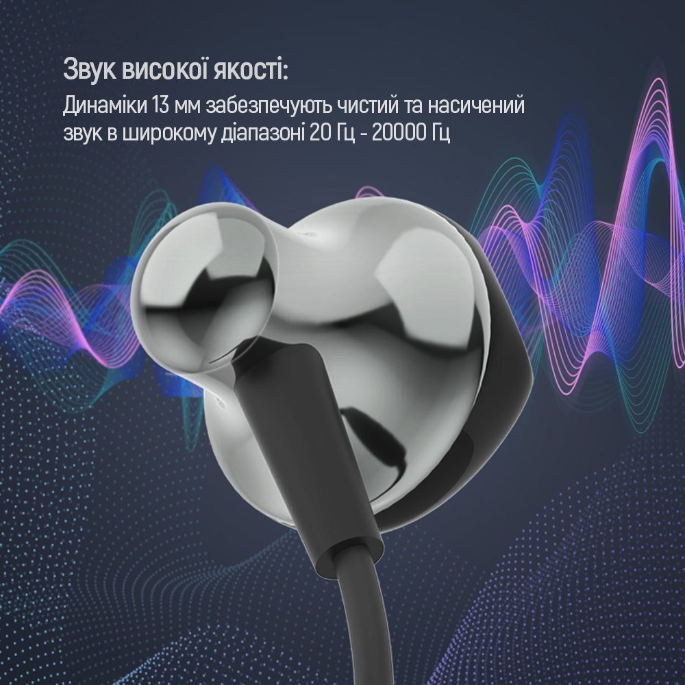 Навушники ColorWay Slim 3.5 mm Wired Earphone Blast 1 black (CW-WD01BK)