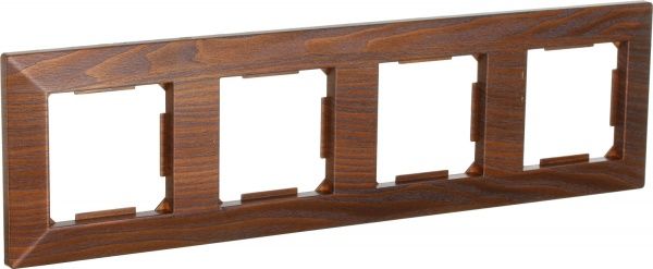 Рамка чотиримісна HausMark Alta горизонтальна дуб бронзовий SNG-FRP.SQ20G4-8/Oak-bronze