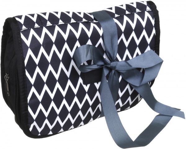 Косметичка Bagland Тревел Хвилі чорний із білим 