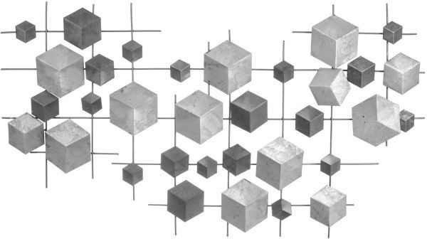 Декор настенный Foursquare 53,5x94,5 см серый 