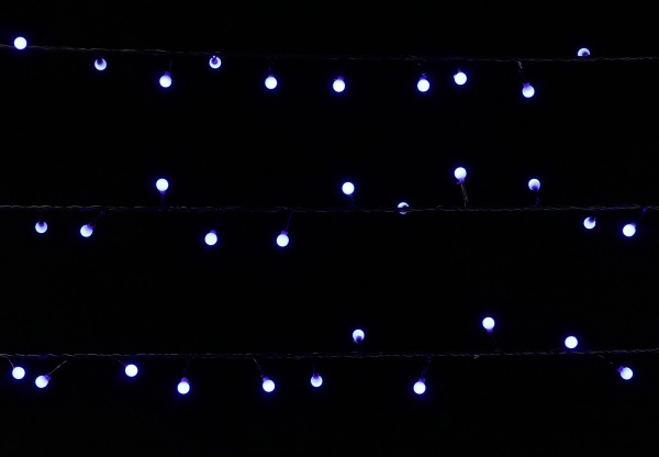 Электрогирлянда линейная Жемчужные шарики LDBL128B-10-C встроенный светодиод (LED) 128 ламп 6,4 м 