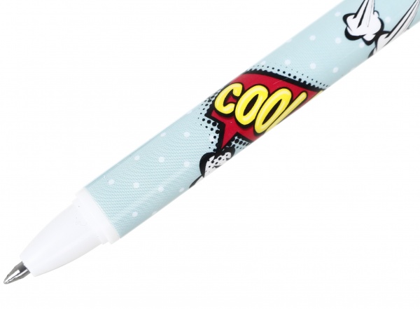 Ручка гелевая напиши-зитры корабль голубой 