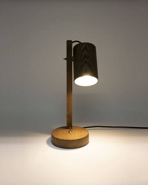 Настольная лампа декоративная Iterna 1xE14 дерево темное LW048 