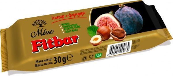 Снеки Misso Fitbar Інжир+Фундук 30 г 