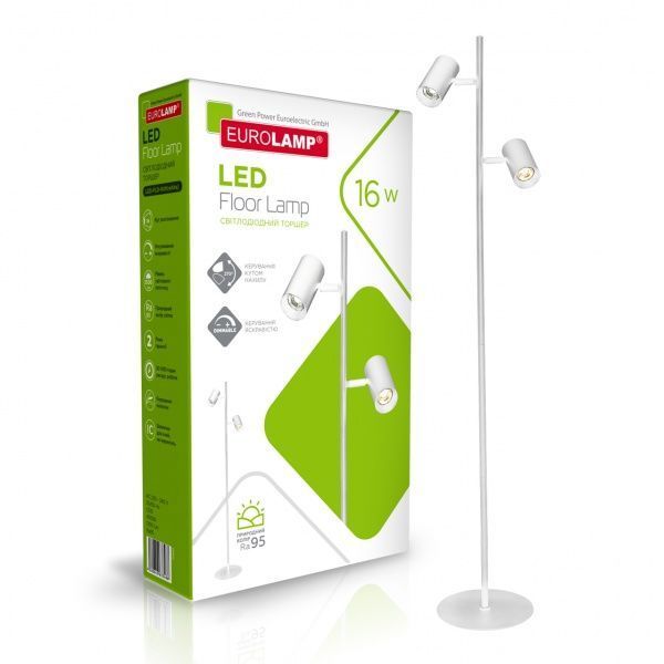 Торшер Eurolamp 4000 K dimmable 16 Вт LED-FLD-16W(white) білий 