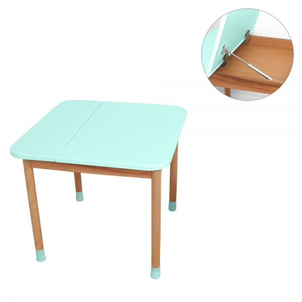 Стол детский ArinWOOD с боксом бирюзовый 04-02B-BOX