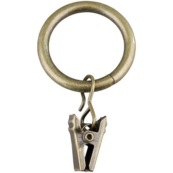 Кольцо c прищепкой Bojanek наборной d16/19 мм античная латунь 