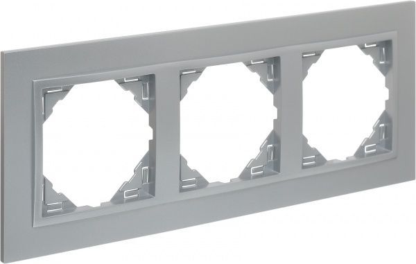 Рамка трехместная Efapel ANIMATO Logus универсальная металлик алюминиевый 90930 TAA