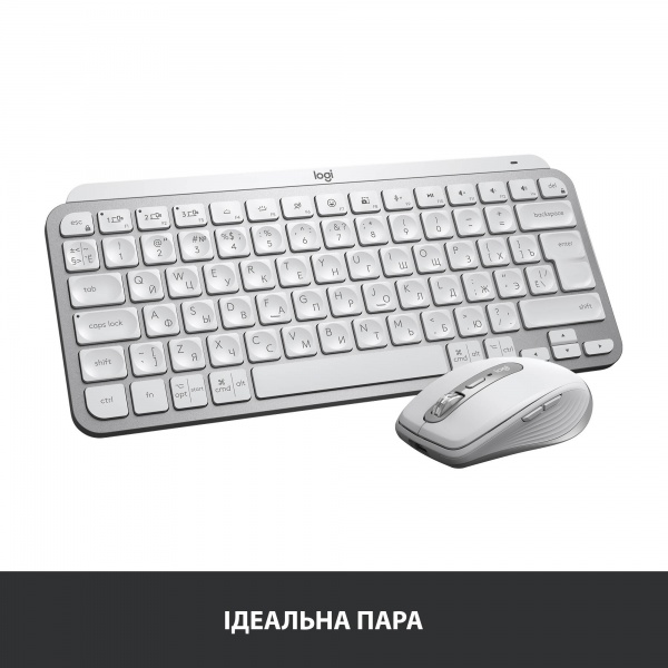 Клавіатура Logitech MX Keys Mini Minimalist Wireless Illuminated (L920-010499) pale grey 