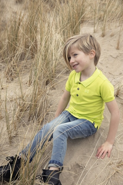 Поло для мальчиков Koko Noko р.110 неон желтый WN811 