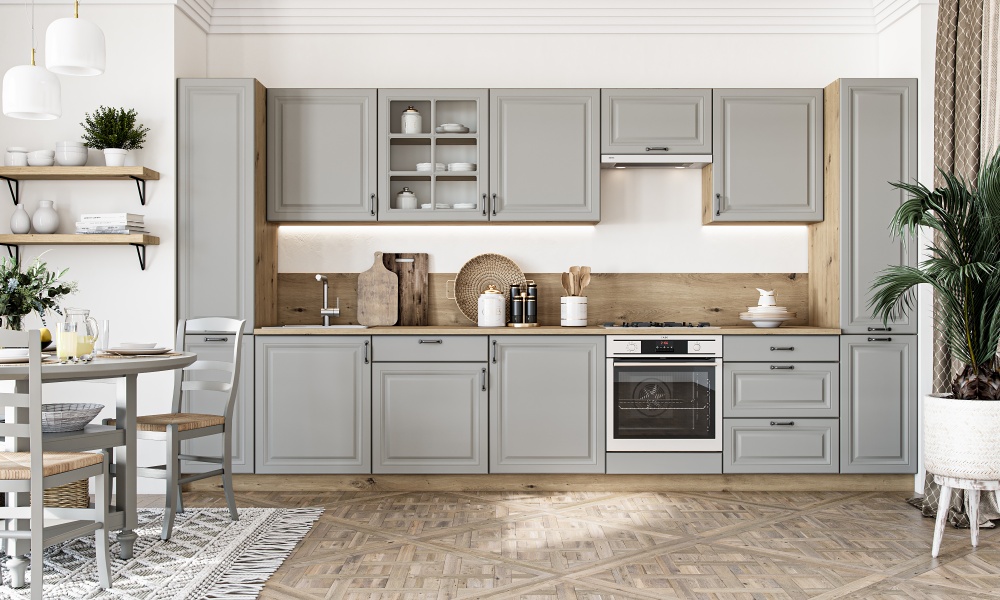 Тумба нижня Н 50/82/54 МС Глорія_ASHEN /фасад МДФ №332 попелястий матовий/дуб артізан Грейд