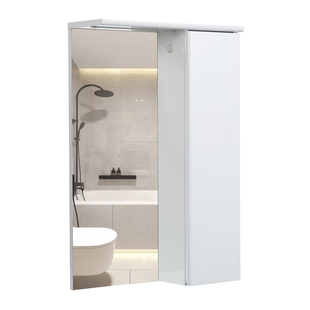 Зеркало со шкафчиком Aqua Rodos LEO 50 белый глянец