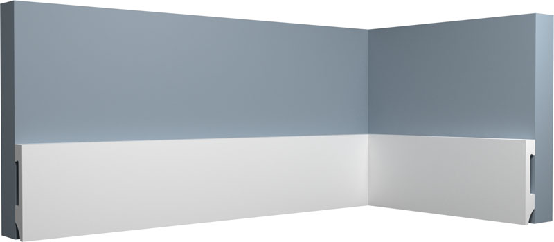 Плинтус дюрополимер King Floor JC 648-W1 белый 2000х80х12 мм