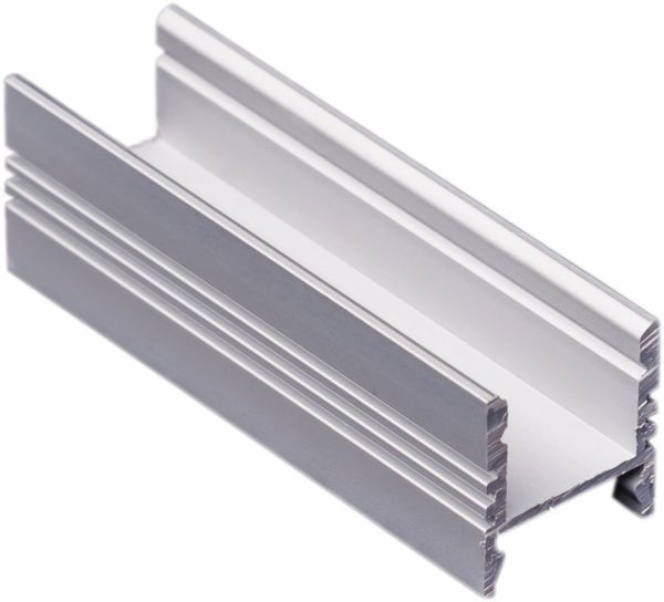 Профіль алюмінієвий  TIS для LED стрічки приховане кріплення 17х16 мм срібло 200 см