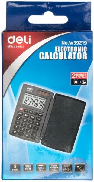 Калькулятор 39219 із кришкою Deli