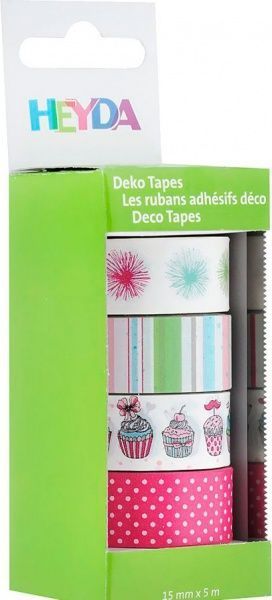 Набор клейкой ленты бумажной Фейерверк 4 шт. Heyda