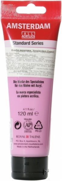 Краска акриловая № 385 Хинакридон розовый светлый 120 мл Amsterdam Standart Royal Talens