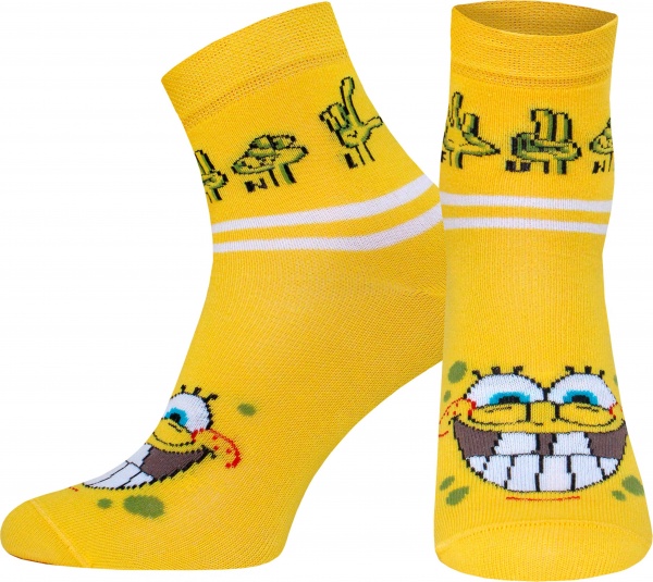 Носки унисекс Conte-Kids 3074 Spongebob (средней длины) 733 р.23-24 ярко-желтый 