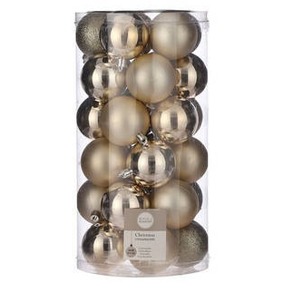 Набор елочных шаров House of seasons 30 шт. d 60 мм шампань 1082361