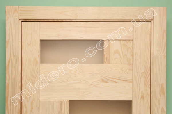 Дверное полотно Домінант-Вуд Мозаика 2-1 – полустекло 700х2000х36 ПО 700 мм под покраску 