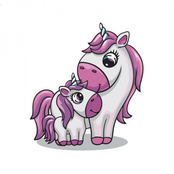 Раскраска по номерам Strateg Мама с единорожкой 30х30 см ES033