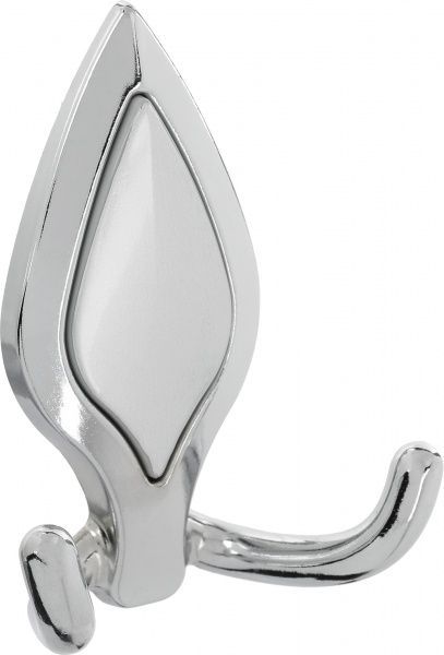 Крючок мебельный 3028 хром со вставкой