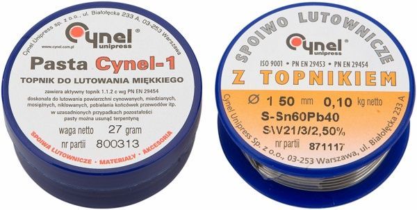 Набор для пайки Topex припой и паста 44E732