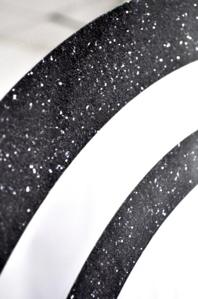 Дзеркало SEAPS Zerrofixx Glitter Circle Black Series 5 90x90 см №3507 