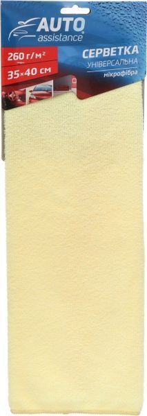 Салфетка универсальная 35x40 см микрофибра Auto Assistance 1 шт.