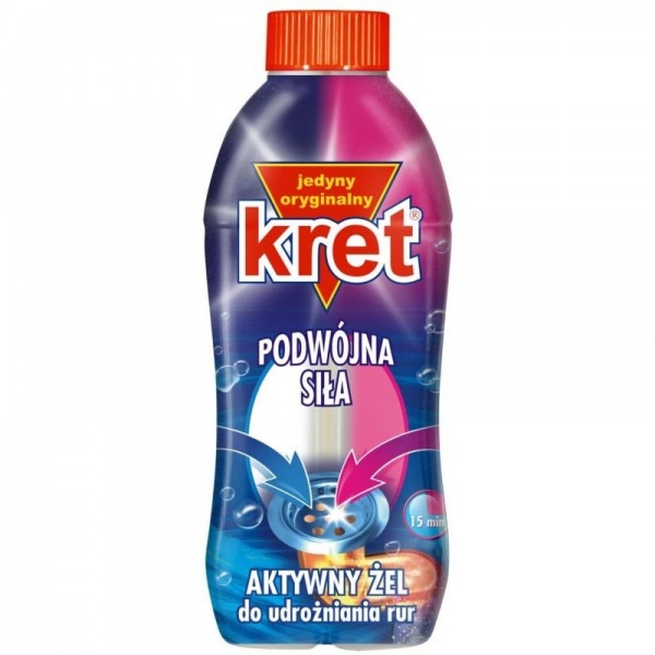 Гель для чистки труб Kret Активная пена 2-компонентная 0,7 л