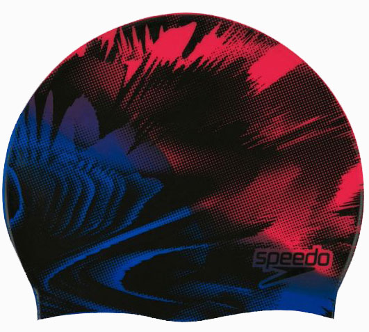 Шапочка для плавания Speedo SLOGAN PRT CAP AU 8-08385F945 one size червоно-синій