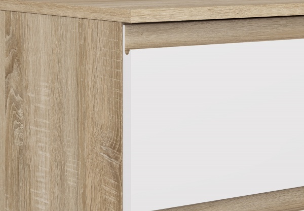 Тумба прикроватная Грейд Эстер 2ш 400x350x540 мм белый / дуб сонома 