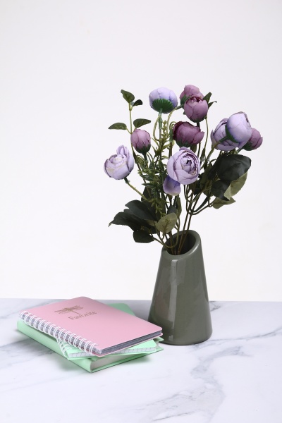 Ваза керамічна Eterna зелена хвиля 4,5х4,5х13 см 105-13 