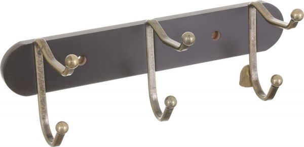 Планка с крючками Axentia MDF 29х11,3х10,7 см коричневая