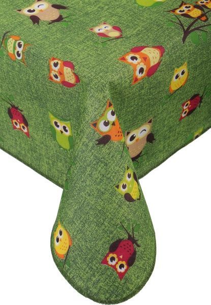 Скатерть Ginestra совы 140x180 см зеленый Gemitex 